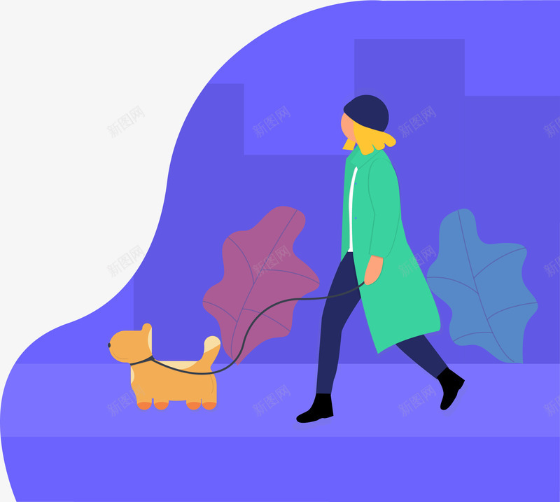 扁平时尚女性遛狗插画装饰png免抠素材_88icon https://88icon.com 公园遛狗 创意插画 卡通 商务 扁平插画 扁平风 时尚女性遛狗 生活插画 遛狗插画