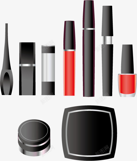 元素空白彩妆包装模板矢量图eps免抠素材_88icon https://88icon.com 包装模板 矢量元素 空白彩妆 矢量图