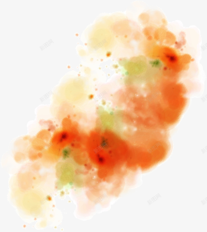 黄色梦幻水彩花纹png免抠素材_88icon https://88icon.com 梦幻 水彩 花纹 黄色