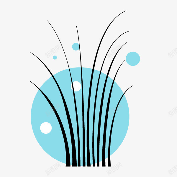 可爱小清新蓝色树枝装饰海报装饰png免抠素材_88icon https://88icon.com PPT模板设计 卡通装饰 封面设计 小清新插画 广告设计 文艺风装饰图案 海报设计 蓝色树枝