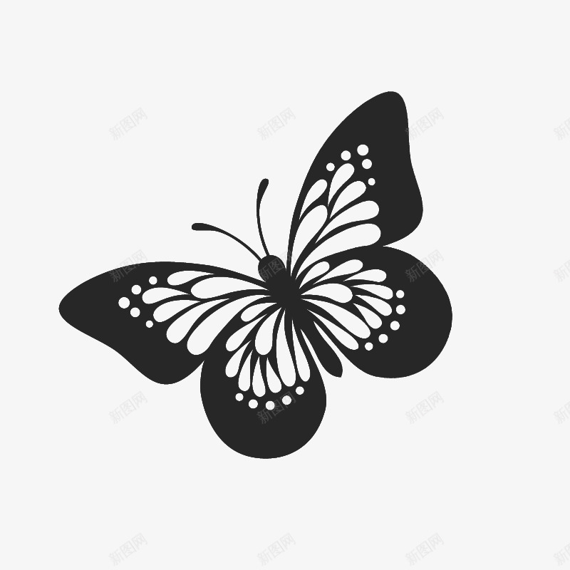 墨迹镂空蝴蝶png免抠素材_88icon https://88icon.com 墨迹 蝴蝶 镂空