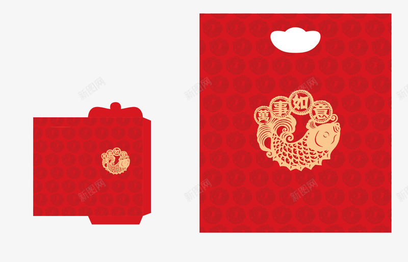 春节礼盒包装矢量图ai_88icon https://88icon.com 包装素材 春节 矢量礼盒素材 礼盒 矢量图