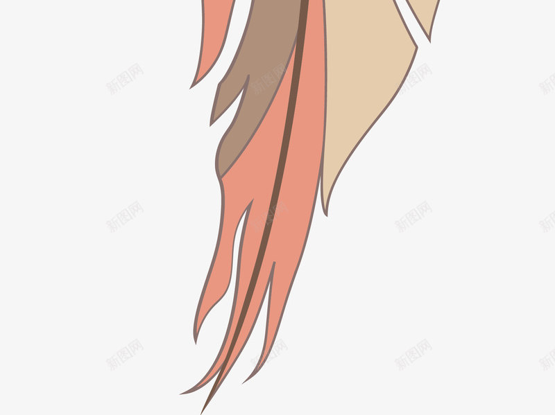 手绘卡通彩色羽毛png免抠素材_88icon https://88icon.com 卡通装饰 封面设计 小清新插画 广告设计 彩色羽毛 文艺风装饰图案 海报设计