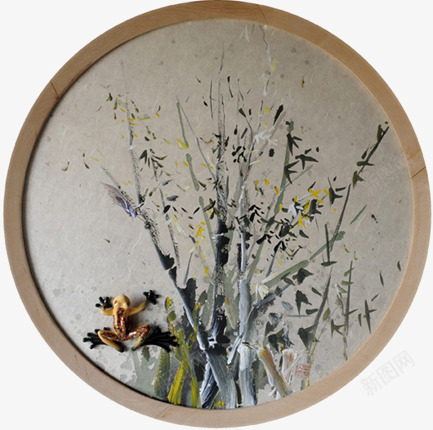 装饰手绘挂画png免抠素材_88icon https://88icon.com 中式装饰挂画 圆形 圆形装饰画 挂画 装饰 装饰画