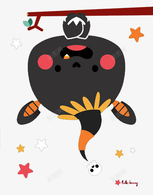 卡通戴帽子的小熊psd免抠素材_88icon https://88icon.com 创意插画设计 卡通贺卡封面 手绘插画