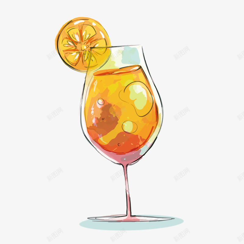 橙子汁png免抠素材_88icon https://88icon.com 手绘 时尚插画PNG 杯子 果汁PNG 装饰 鲜榨