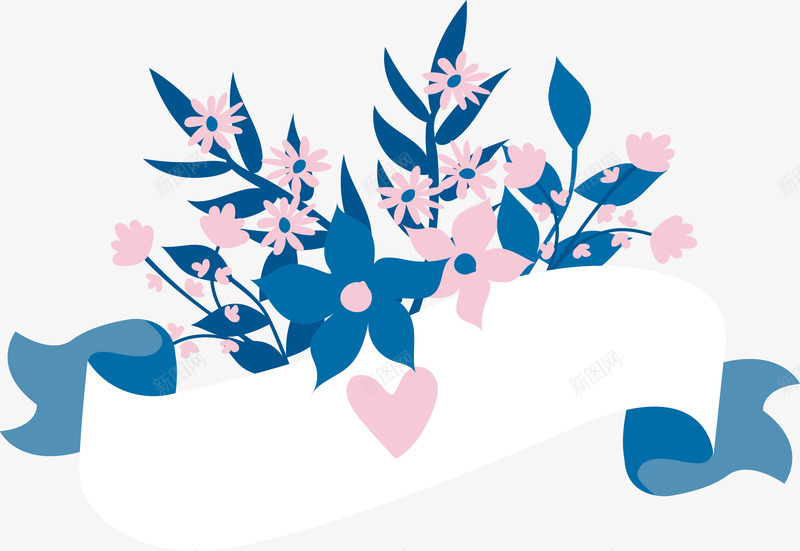 粉色碎花花丛矢量图ai免抠素材_88icon https://88icon.com 浪漫花丛 矢量png 碎花 粉色碎花 花丛 花丛标题框 矢量图