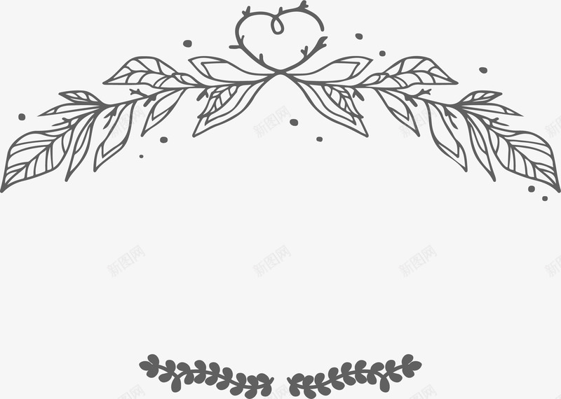 手绘浪漫爱心标题框矢量图eps免抠素材_88icon https://88icon.com 手绘风 树叶标题框 浪漫标题框 矢量素材 花朵标题框 矢量图