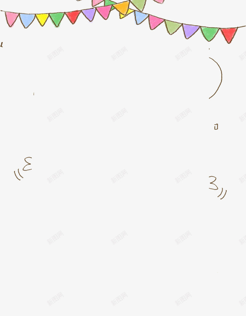 手绘卡通三角装饰png免抠素材_88icon https://88icon.com 三角 卡通 装饰
