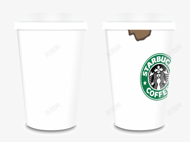咖啡杯矢量图ai免抠素材_88icon https://88icon.com 产品设计 咖啡杯包装 星巴克 矢量图
