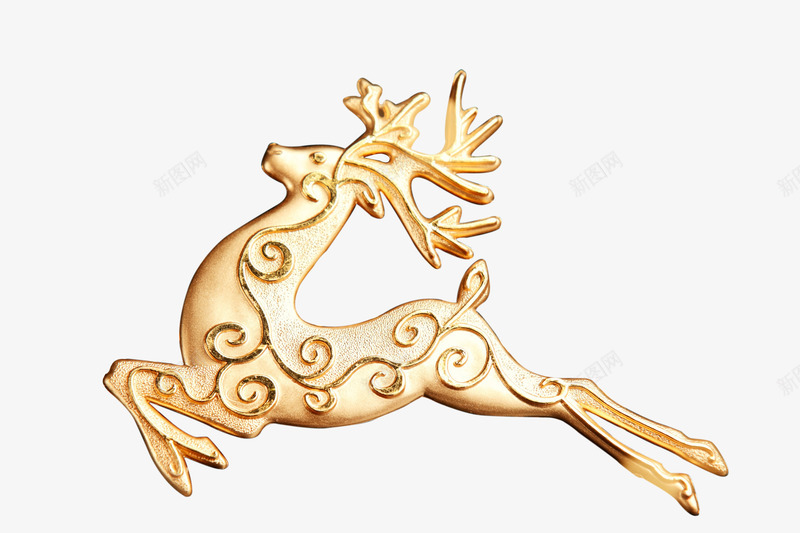 金色麋鹿梅花鹿png免抠素材_88icon https://88icon.com png图片 免费png 梅花鹿 梦幻小鹿图片 麋鹿