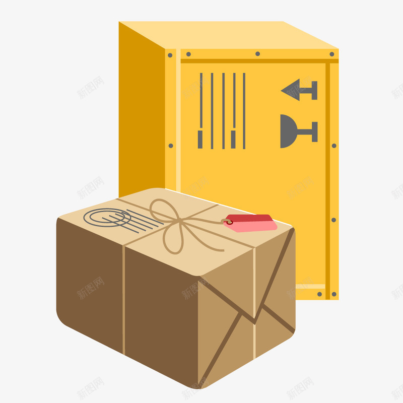 快递运输包装箱元素矢量图ai_88icon https://88icon.com 仓储 快递运输包装箱 托盘 拣选车 搬运 牵引车 箱子 箱货 纸箱 装卸 矢量图