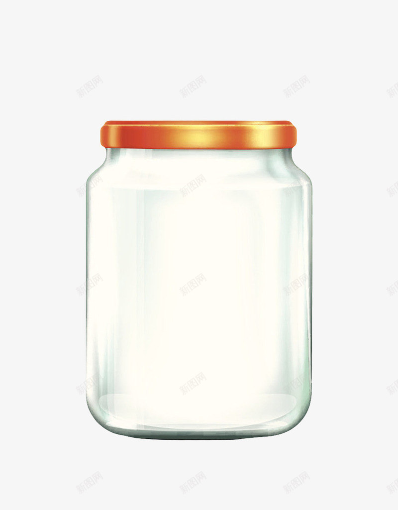 透明反光的橙色盖子广口瓶实物png免抠素材_88icon https://88icon.com 保存 包装 反光 容器 密封 封存 广口瓶 玻璃 瓶子 盖子 罐子 透明
