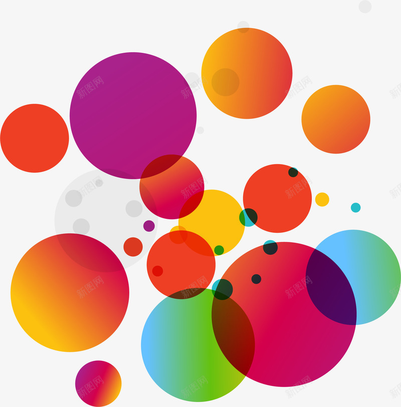 卡通多彩圆点png免抠素材_88icon https://88icon.com 免抠PNG 卡通 叠加 圆点 多彩 彩色 渐变