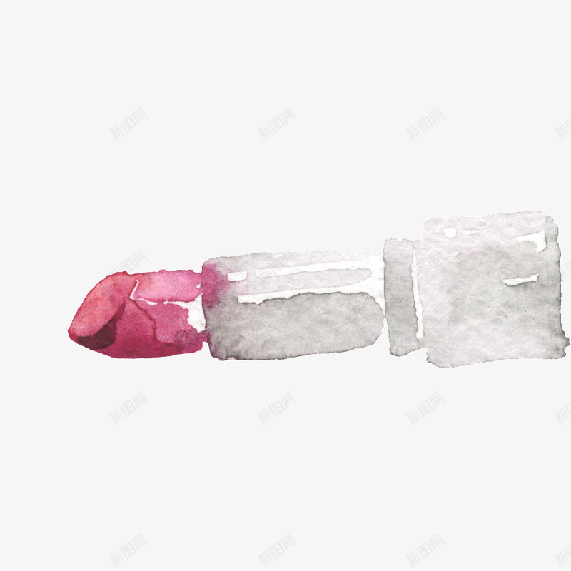 手绘水彩女生化妆品口红png免抠素材_88icon https://88icon.com 化妆品 口红 女生 手绘 水彩