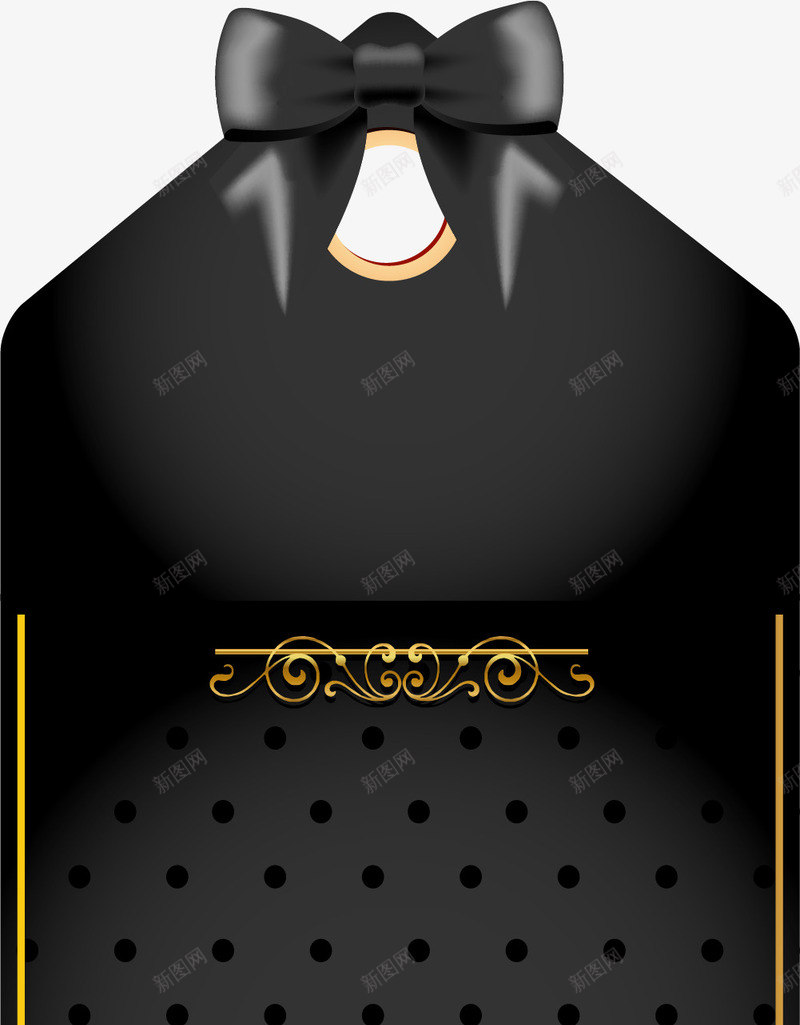 高档卡通吊牌标签png免抠素材_88icon https://88icon.com 优质 免抠PNG 圆点底纹 欧式花纹 牌子 蝴蝶结 高质量产品 黑色