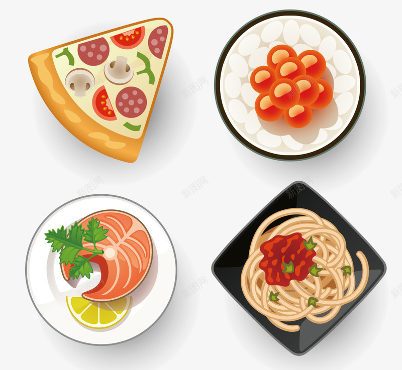 西式餐点png免抠素材_88icon https://88icon.com 意大利面 披萨 效果图 矢量素材 艺术 设计