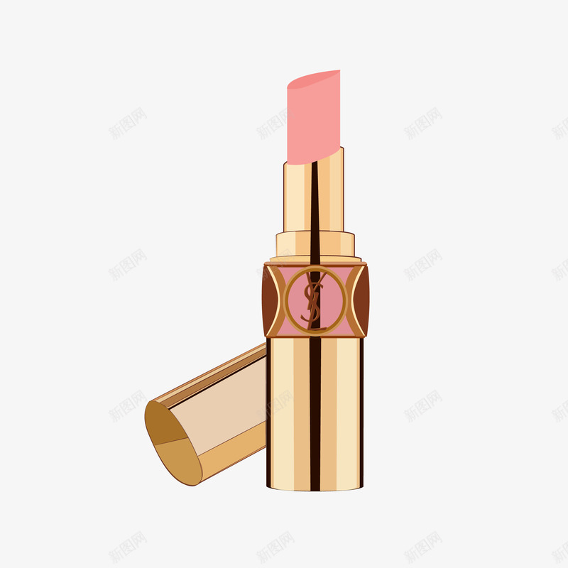 肉粉色口红矢量图ai免抠素材_88icon https://88icon.com 口红 彩妆 肉粉色 褰 鍙孩 鑲夌矇鑹 矢量图