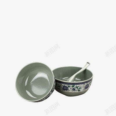 蓝青花密胺碗png免抠素材_88icon https://88icon.com 中式 仿瓷碗 密胺 蓝青花