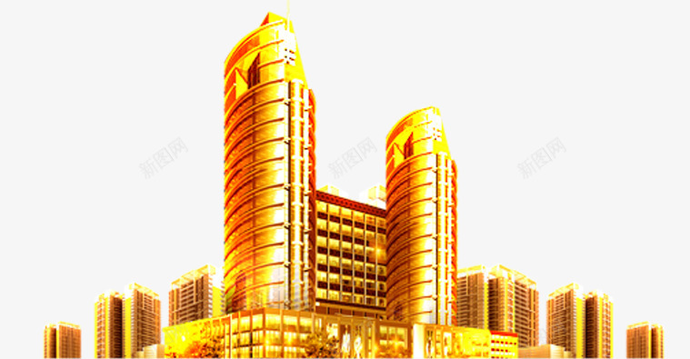 楼体png免抠素材_88icon https://88icon.com 效果图 楼体 装饰