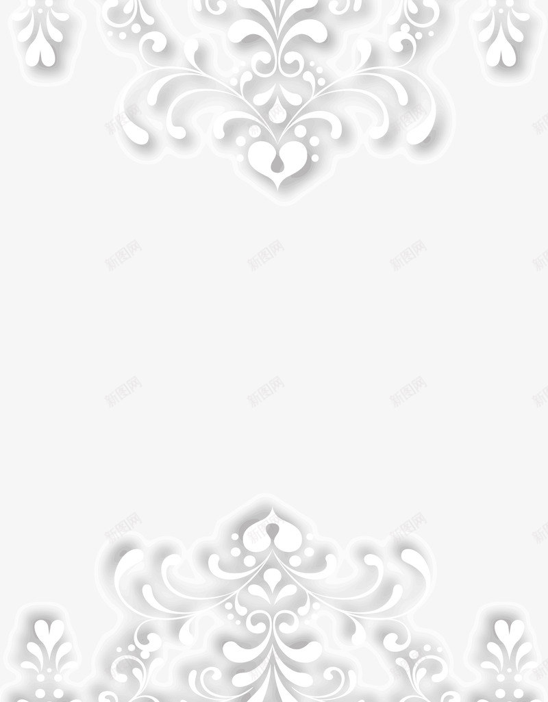 唯美简洁边框png免抠素材_88icon https://88icon.com 白色 边框