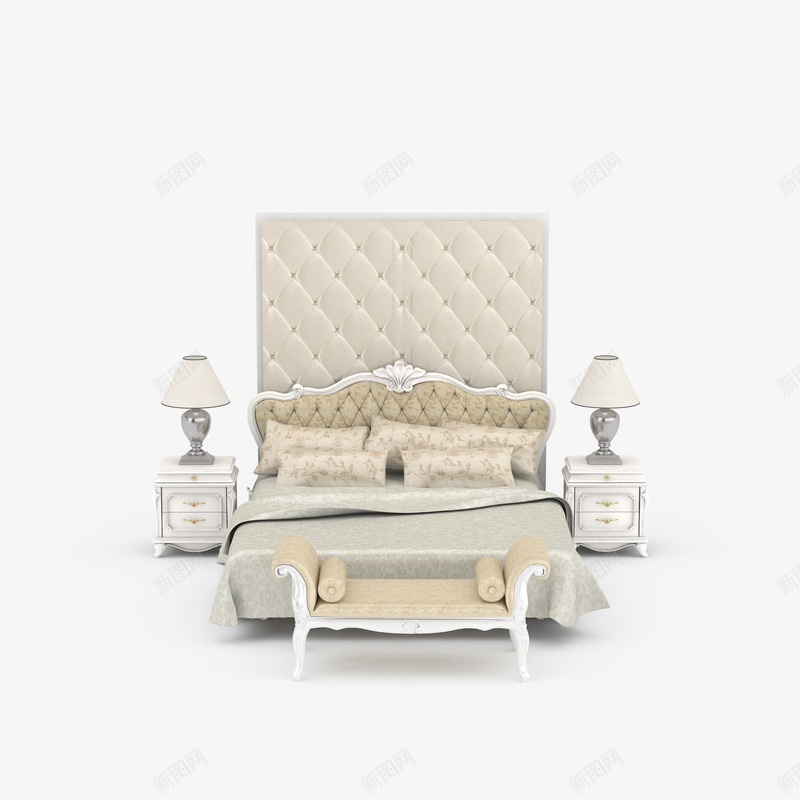 欧美白色花纹背靠欧式大床png免抠素材_88icon https://88icon.com 大床 欧式大床 欧美白色花纹背靠欧式大床 白色 白色大床 背靠大床 花纹