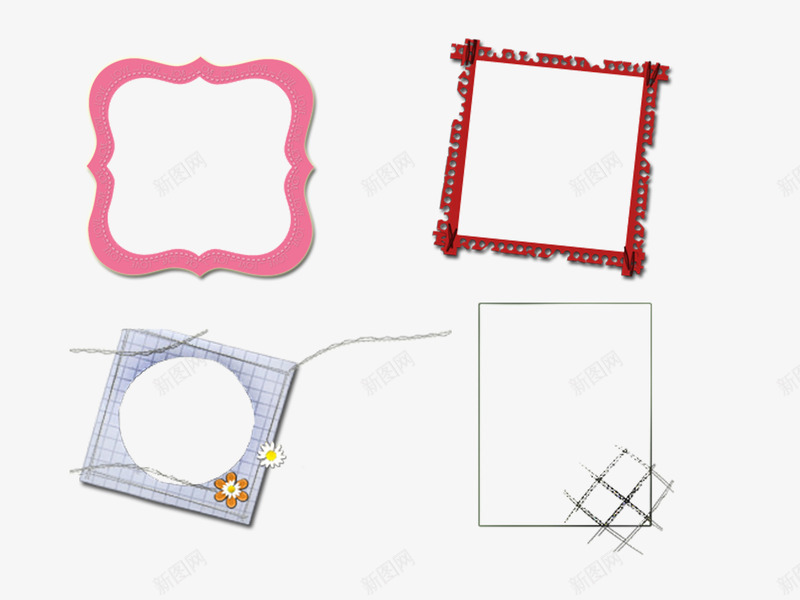简单边框相框png免抠素材_88icon https://88icon.com 对话框 文本框 相册 相框 简洁