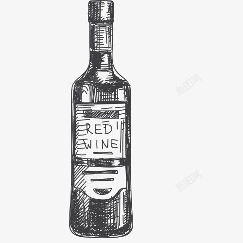 素描食物欧美食品黑白速写png免抠素材_88icon https://88icon.com 欧美食品 简笔画 素描食物 红酒 背景装饰 黑白速写