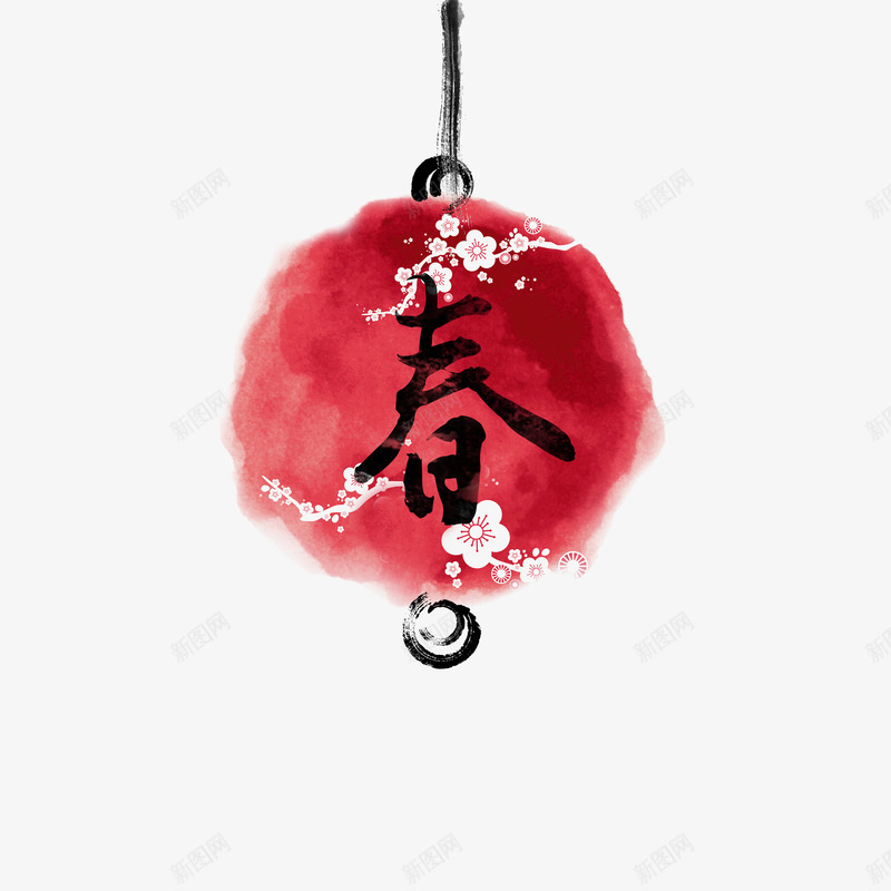 中国风简洁春装饰图案psd免抠素材_88icon https://88icon.com 中国风 春 红色 花瓣 装饰