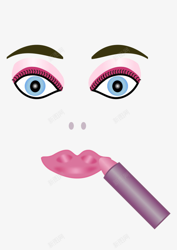 卡通化妆场景插图png免抠素材_88icon https://88icon.com 化妆场景 插图 美容化妆
