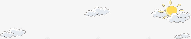 手绘太阳白云卡通png免抠素材_88icon https://88icon.com 卡通 太阳 白云