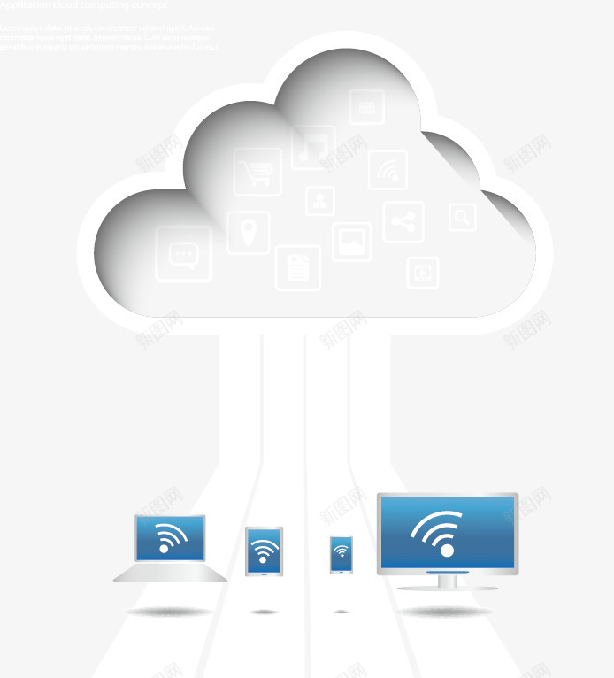 云上的日子png免抠素材_88icon https://88icon.com 手机 数码 矢量云朵 矢量卡通电脑 矢量数码 矢量电脑 矢量白云 网络云 网络云服务 网络科技