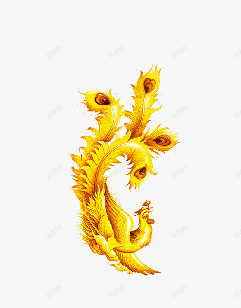 凤凰png免抠素材_88icon https://88icon.com 凤凰 动物 金凤凰 黄金凤