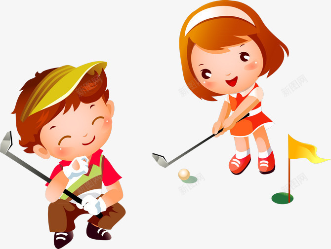 高尔夫运动png免抠素材_88icon https://88icon.com 奥运高尔夫 手绘小孩 手绘高尔夫运动 高尔夫