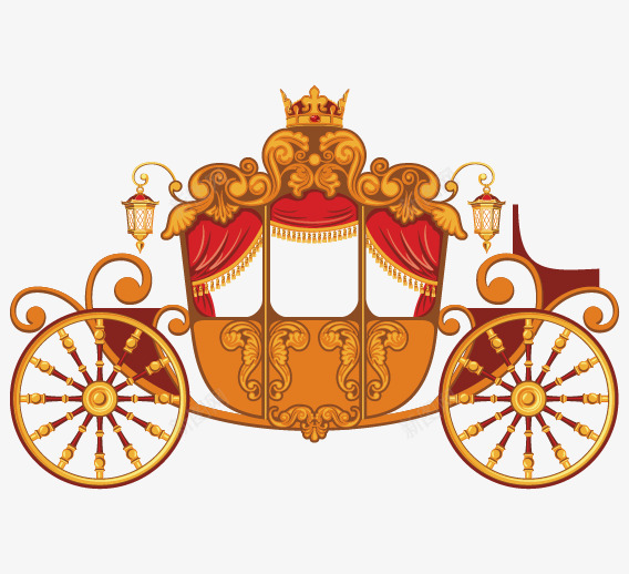洋车png免抠素材_88icon https://88icon.com 欧美风 花车 西式 豪华马车 马车