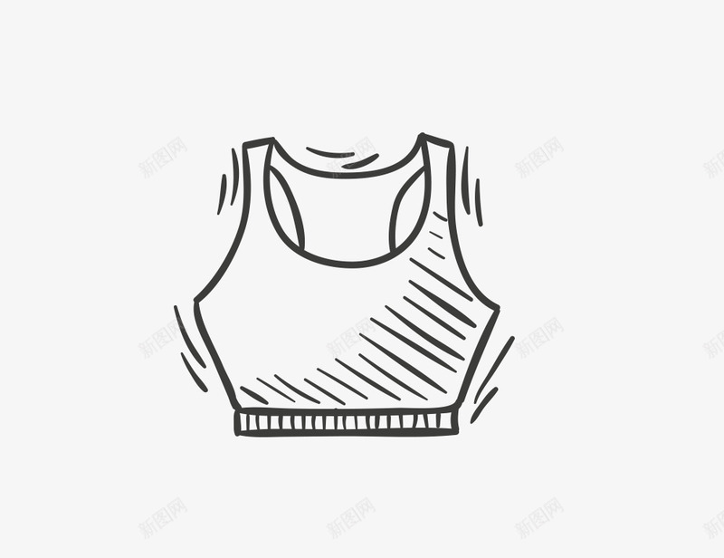 手绘短上衣png免抠素材_88icon https://88icon.com 塑身衣 女士运动衣 手绘短上衣