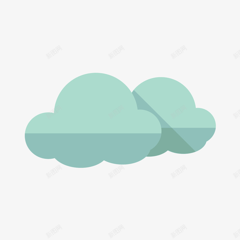 扁平化乌云png免抠素材_88icon https://88icon.com 乌云 扁平化 白云 素材