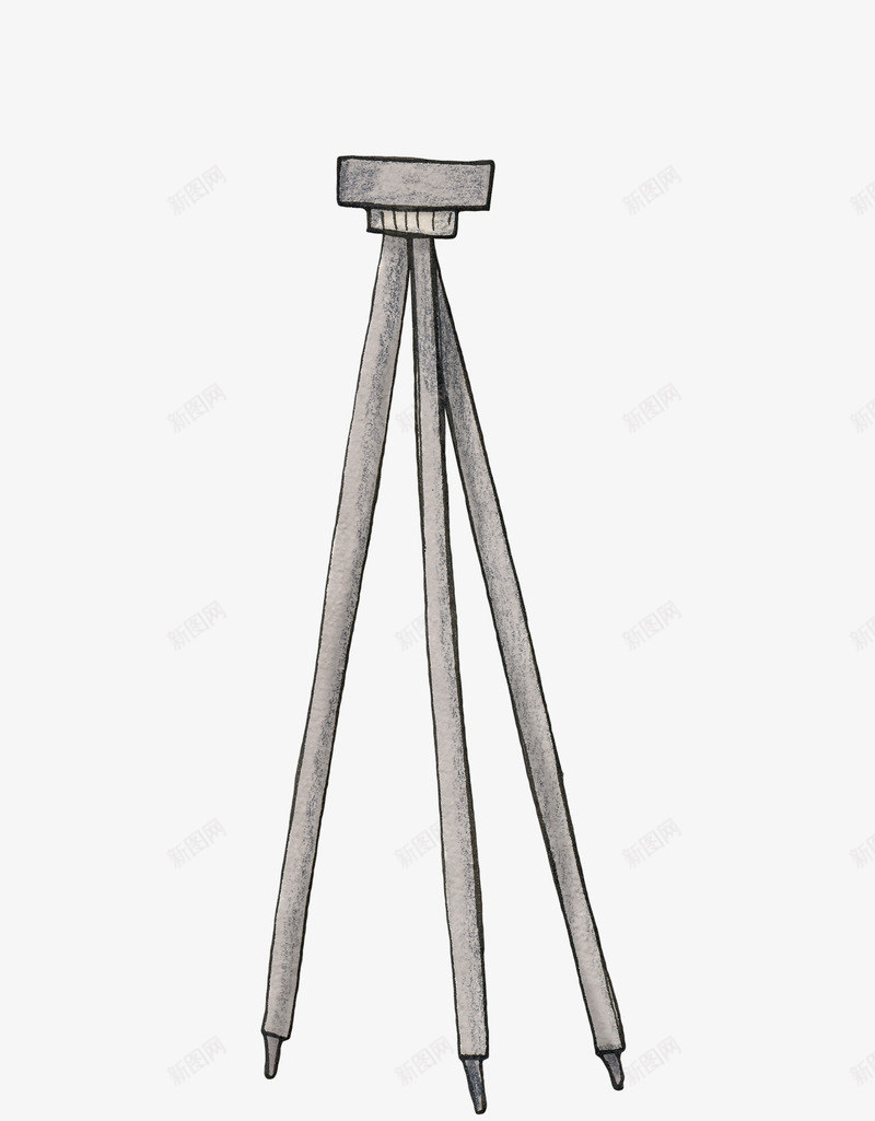 卡通复古电影主题手绘三脚架png免抠素材_88icon https://88icon.com 三脚架 复古 欧美风 电影主题