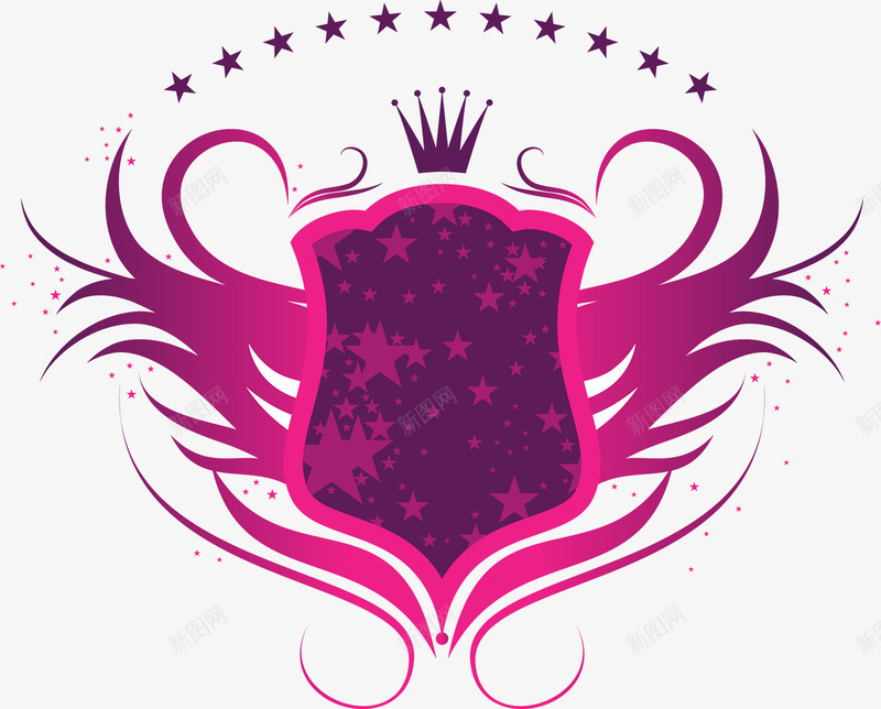 浪漫唯美欧式形矢量图ai免抠素材_88icon https://88icon.com 婚庆素材 桃红色 浪漫 美容 美容素材 翅膀 装饰 矢量图