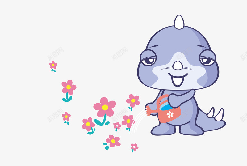 卡通简洁扁平化紫色恐龙矢量图eps免抠素材_88icon https://88icon.com 卡通恐龙 恐龙 扁平化恐龙 矢量恐龙 简洁恐龙 粉色花朵 紫色恐龙 钱包 矢量图
