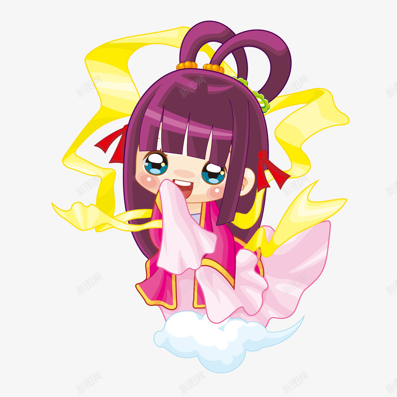 手绘仙女下凡矢量图eps免抠素材_88icon https://88icon.com png免抠图 下凡 云朵 仙女 仙女下凡 创意 卡通 天女 手帕 手绘 时尚 矢量图