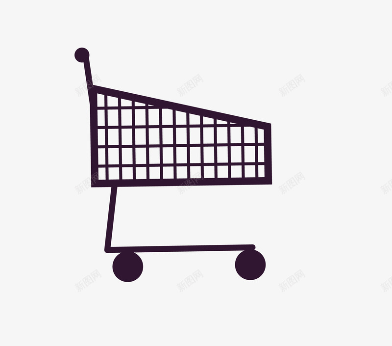 卡通简洁扁平化购物车png免抠素材_88icon https://88icon.com 卡通购物车 扁平化购物车 矢量购物车 简洁购物车 购物车 购物车png