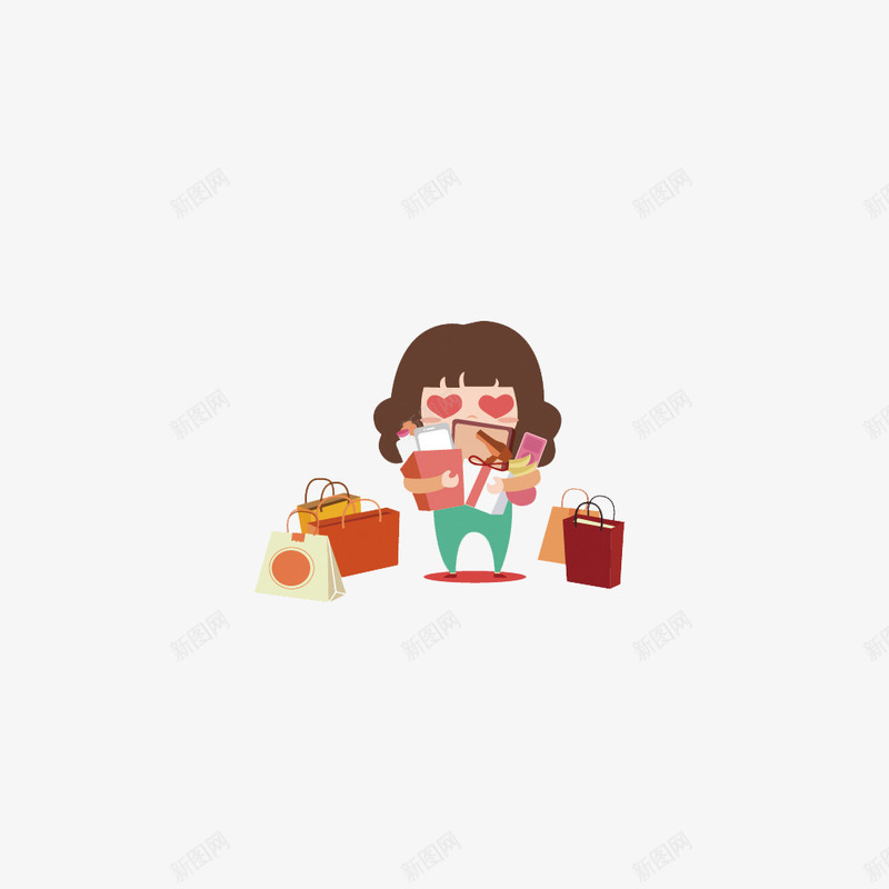 爱购物的美女png免抠素材_88icon https://88icon.com 手提袋 欲望 购物