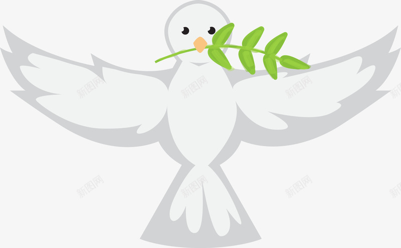 白色和平鸽png免抠素材_88icon https://88icon.com 卡通 和平鸽 白色 简洁