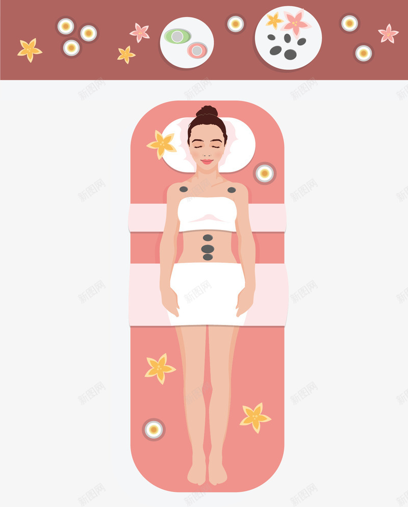 温馨美容会所按摩矢量图ai免抠素材_88icon https://88icon.com 养生会所 按摩 按摩养生 矢量png 美容 美容养生 矢量图