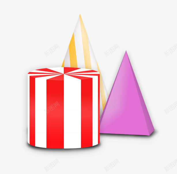 手绘红格子礼盒立体三角形png免抠素材_88icon https://88icon.com 立体三角形 紫色三角形 红格子礼盒