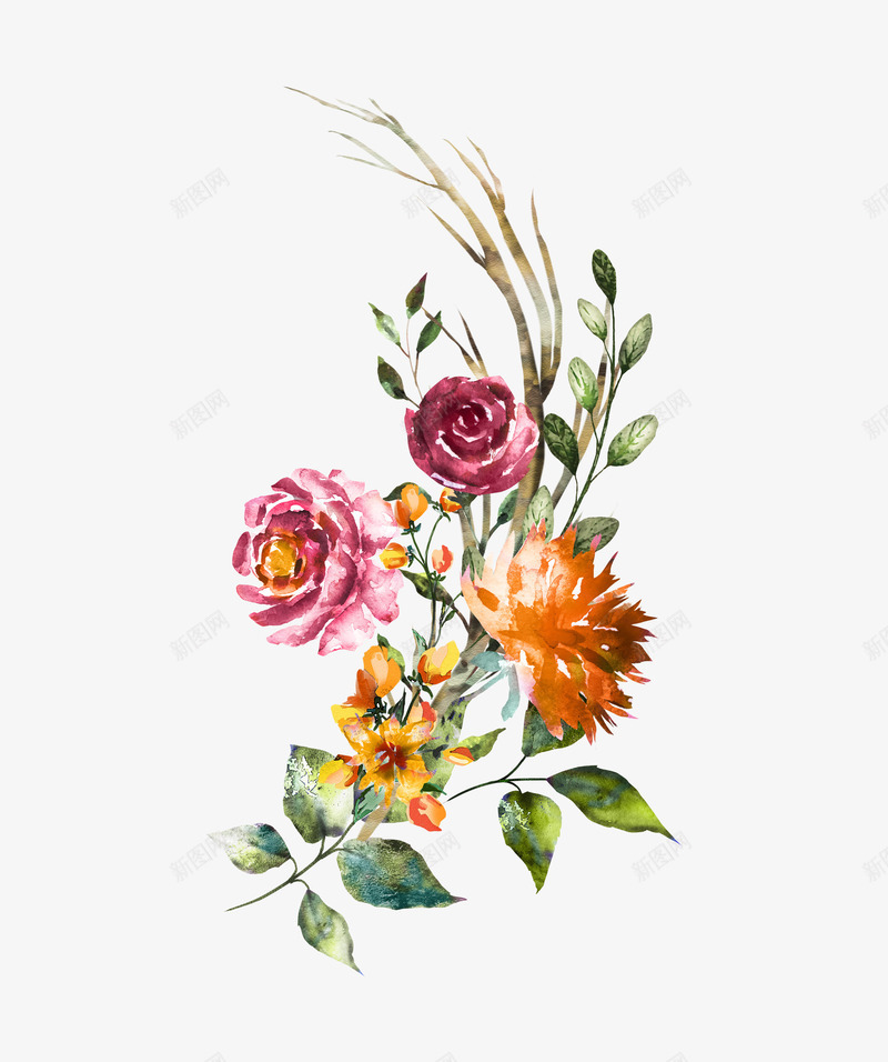 手绘酒红色花朵图png免抠素材_88icon https://88icon.com 创意 卡通手绘 植物 水彩 花卉 花朵 酒红色 鲜花