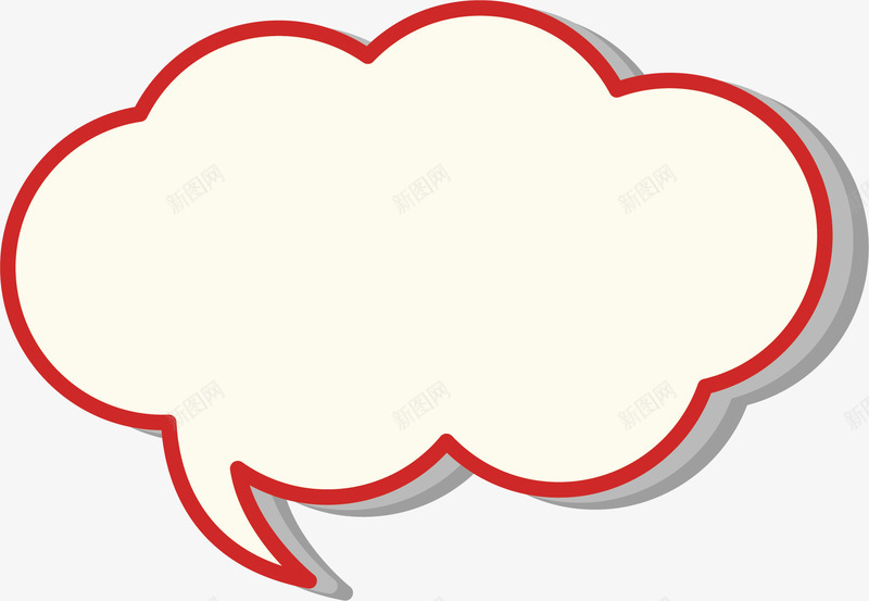 红色云朵话框矢量图ai免抠素材_88icon https://88icon.com 云朵 卡通 商务 彩色 手绘 矢量图 简约 红色 话框 说话云朵