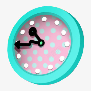 蓝色卡通圆点钟表png免抠素材_88icon https://88icon.com 卡通 圆点 蓝色 设计 钟表
