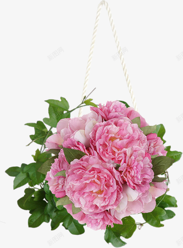 花篮花环牡丹花蓝png免抠素材_88icon https://88icon.com 牡丹花 花环 花篮